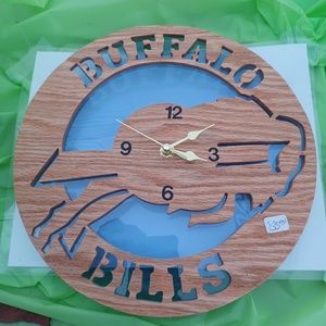 13” Hand made Buffalo Bills clock